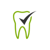 Animated tooth with checkmark representing preventive dentistry