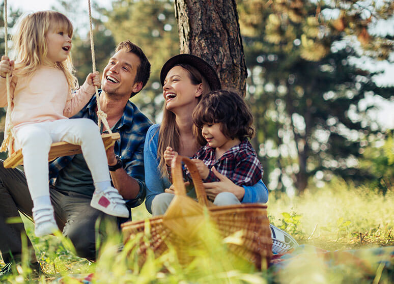 Family smiling after visiting their dental insurance dentist in Crookston Minnesota