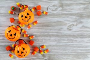 orange pumpkins assorted candy